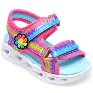 Sandale SKECHERS multicolor, HEART LIGHTS SANDALS, din material textil