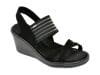 Sandale SKECHERS negre, RUMBLERS, din piele ecologica