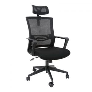 Scaun birou MESH PARIS H, rotativ, reglabil pe inaltime, negru, 58x61x110-120 cm