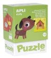 Set 12 puzzle-uri din câte 2 piese – Animale și adăposturi