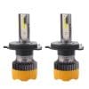 Set 2 LED-uri Auto Techstar® A8, H4, 40w, 4000 Lumeni, 6500K, AUTO, 12-24 Volti, COB, Canbus, Radiator Aluminiu
