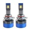 Set 2 LED-uri Auto Techstar® K11, 9012, 55w, 8000 Lumeni, 6500K, AUTO, 12-24 Volti, CSP, Canbus, Miez Cupru, Radiator Aluminiu