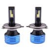 Set 2 LED-uri Auto Techstar® P41, H4, 100w, 16000 Lumeni, 6500K, AUTO, 12-24 Volti, CSP, Canbus, Miez Cupru, Radiator Aluminiu