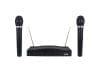 Set 2 Microfoane Wireless cu Receiver, Cablu Jack 6.3mm, Distanta operare 10m, Negru
