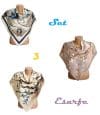 Set 3 Esarfe Dama tip Batic, Aspect Matase Satinata, Patrate, 90x90cm, Roz-Lila, Albastru si Crem