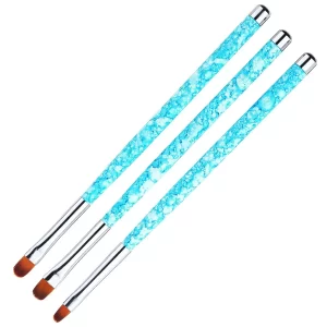 Set 3 Pensule Limba de Pisica Marble Blue