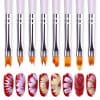 Set 8 Buc Pensule Flower Handle