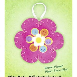 Set creativ prin coasere – Floare din fetru, 12 cm