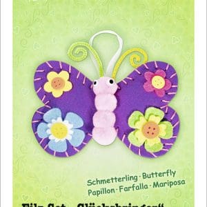 Set creativ prin coasere – Fluturaș din fetru, 12 cm