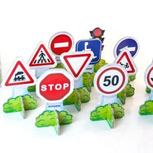 Set de 12 semne de circulație
