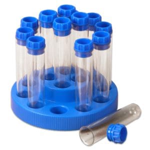 Set de 14 eprubete pe suport