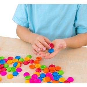 Set 250 de pietre colorate pentru numărare și sortare