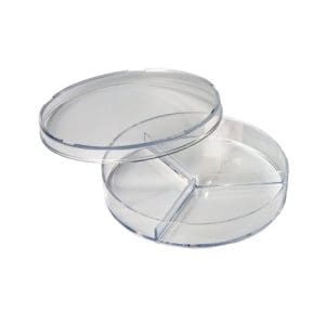 Set de 3 vase Petri cu 3 compartimente pentru probe de laborator