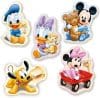 Set de 4 puzzle-uri (3, 4, 5 piese) progresive Disney – Lumea lui Mickey Mouse