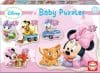 Set de 4 puzzle-uri (3, 4, 5 piese) progresive Disney – Lumea lui Minnie Mouse