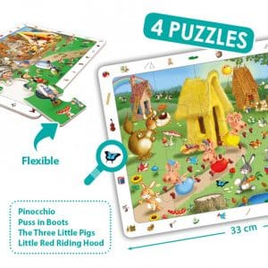 Set de 4 puzzle-uri de observare -Poveşti clasice