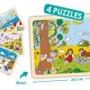 Set de 4 puzzle-uri din lemn – Cele 4 anotimpuri
