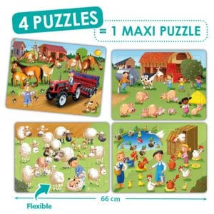 Set de 4 puzzle-uri – Ferma