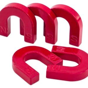 Set de 5 magneți în formă de potcoavă, 3 x 3 cm