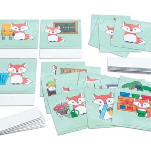 Set de 50 de carduri magnetice cu sarcini pentru clasă – Vulpița cea harnică