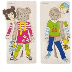 Set de puzzle-uri stratificate – Îmbracă-i pe Anika și Denis