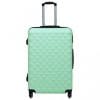 Set de valize cu carcasă rigidă, 3 piese, verde mentă, ABS