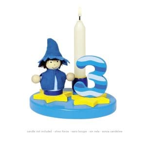Set decorativ din lemn pentru tort cu cifre de la 0 la 9 – Albastru