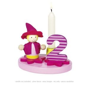 Set decorativ din lemn pentru tort cu cifre de la 0 la 9 – Roz