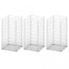 Set gabioane, 3 buc., sârmă galvanizată, 25 x 25 x 50 cm