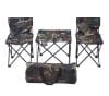 Set Masa si 2 Scaune Pliabile, Geanta Depozitare si Transport, Camping, Pescuit, Picnic, Verde Camuflaj
