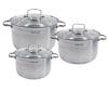 Set Oale de Bucatarie 6 Piese, Fund Incapsulat 7 Straturi, Manere INOX, Bohmann BH 71906, 3.9L, 5L, 6.6L