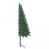 Set pom Crăciun artificial colț LED-uri&globuri verde 180cm PVC