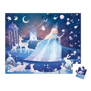 Set Puzzle din carton cu 54 de piese și 1 poster – Crăiasa Zăpezii