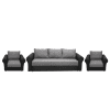 Set SARA 3-1-1, canapea extensibila 3 locuri si 2 fotolii extensibile, gri