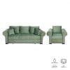 Set SEUL 3-1, canapea extensibila 3 locuri si 1 fotoliu fix, verde