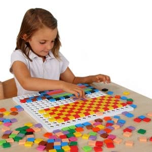 Set tablă mozaic cu 350 de piese pătrate, 39 x 39 cm