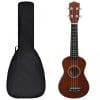 Set ukulele soprano, cu husă, pentru copii, 21″, lemn