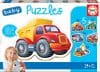 Set de 5 puzzle-uri progresive – Vehicule (2-5 piese)