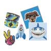 Set de 6 accesorii cu diamante pentru băieți – 2 brățări, 2 stickere și 2 tablouri