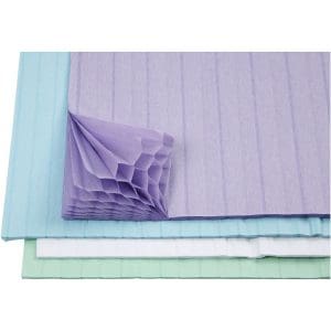 Set de 8 coli de hârtie tip fagure pentru decorațiuni, 28 x 17 cm (albastru deschis, verde, mov și alb)