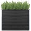 Strat înălțat de grădină antracit 100x40x77 cm oțel galvanizat