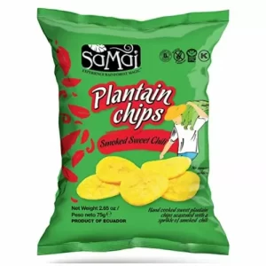 Chipsuri de banane (Plantain) cu gust de „Sweet chili”, 75g | SaMai