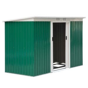 Casuta pentru unelte, magazie de gradina, sopron pentru depozitare si organizare 277x130x173cm, verde Outsunny | Aosom RO