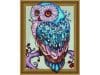 Tablou 5D cu diamante înrămat – Bufniță pe creangă, 40 x 50 cm