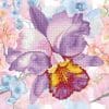 Tablou cu diamante – Orhidee mov, 31 x 31 cm