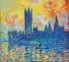 Tablou cu diamante – Parlamentul de la Londra, iarna (Claude Monet), 46 x 41 cm