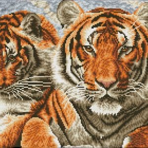 Tablou cu diamante – Tigri, 37 x 52 cm