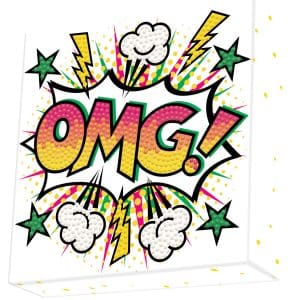 Tablou Diamond Box – OMG, 15 x 15 cm