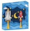 Tablou Diamond Box – Rachete, 22 x 22 cm