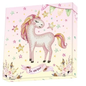 Tablou Diamond Box – Unicorn, 28 x 28 cm